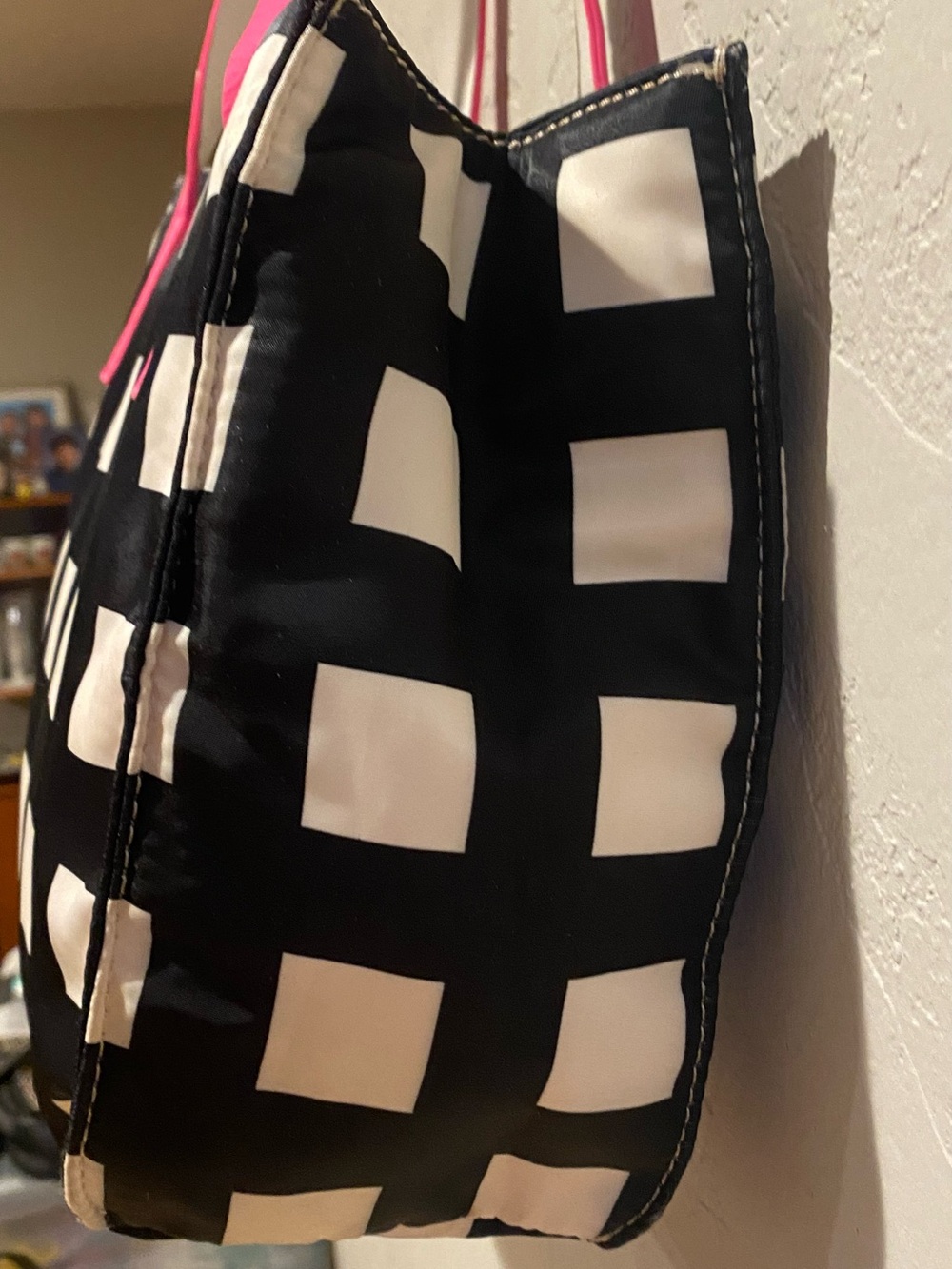 kate spade Berry Street Elise Tote Bag with Pink Leather Handles EUC! 11x10 - Picture 5 of 13